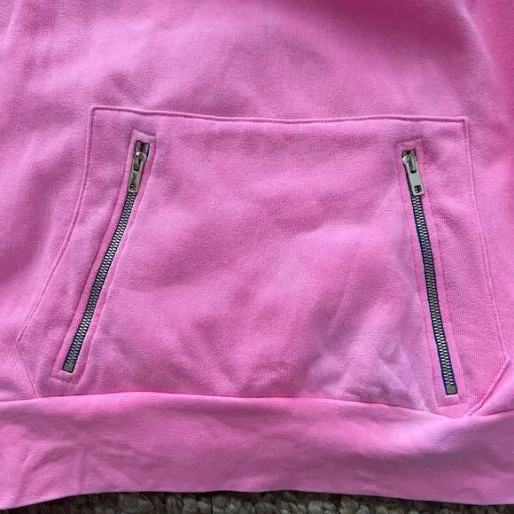 Aviator Nation Ninja Hoodie Pink Size L Unisex Zip Pocket Pullover Made in USA - Picture 8 of 9